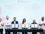 Firma Mara Lezama Acuerdo Solidario para la Promoción del Respeto y la Tolerancia Religiosa