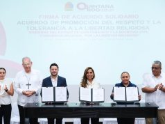 Firma Mara Lezama Acuerdo Solidario para la Promoción del Respeto y la Tolerancia Religiosa