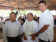Consuman su amor 88 parejas en las bodas colectivas de Bacalar 2024