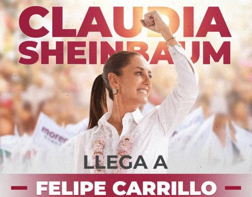 Visitará Claudia Sheinbaum a Felipe Carrillo Puerto el próximo 13 de marzo