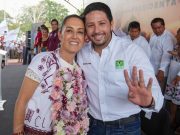 Acompaña Renán Sánchez a Claudia Sheinbaum en gira y reafirma la alianza Morena-PVEM