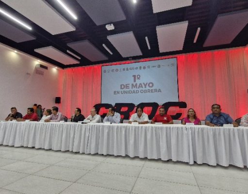 Anuncian sindicatos concentración en Palacio Municipal de Benito Juárez por Día del Trabajo