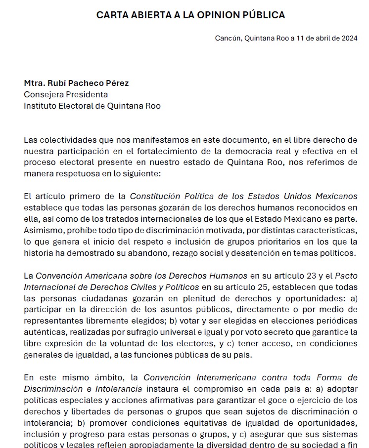 Carta abierta ieqroo