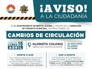 Anuncian desvío de circulación sobre la glorieta Kabah por obras