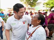 Reciben candidatos de la coalición Morena-PVEM-PT, el respaldo de las y los habitantes de la colonia INVIQROO Cuzamil