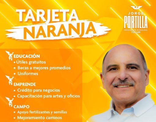 Presentó Portilla «Tarjeta Naranja» para impulsar a las familias, niños y jóvenes.