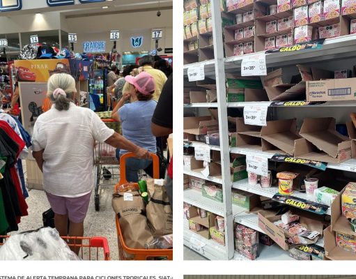 Van por sus compras de «pánico» en Quintana Roo y Yucatán