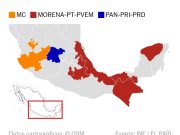 Amplía Morena su poder en los Estados, va ganando en siete de los nueve que estaban en disputa, además de la Cdmx