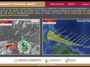 Actualización tormenta tropical Beryl: lejos de Quintana Roo