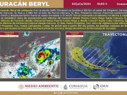 Prevén que huracán “Beryl” impacte en el centro de Quintana Roo entre el jueves en la noche y la mañana del viernes