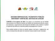 Empresas del transporte público mantendrán las tarifas en apoyo a la economía de los benitojuarenses