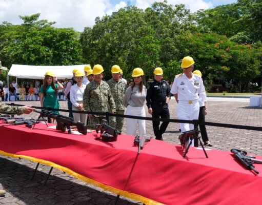 Con destrucción de armas, en coordinación con Sedena, avanzamos en la Construcción de Paz: Mara Lezama