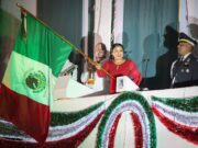 Gritan con fervor portomorelenses «Viva México» en ceremonia encabezada por Blanca Merari