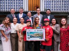 Devela Mara Lezama billete de Lotería Nacional por 50 años de Quintana Roo