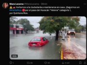 Dejó «Helene» inundaciones en Cancún: Zona Hotelera y varias colonias de la ciudad