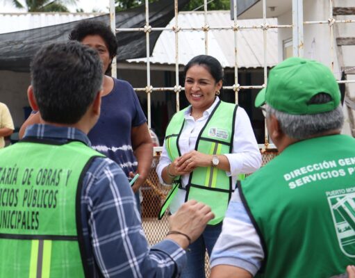 Continúa la renovación del alumbrado público en Puerto Morelos