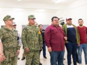 Verifica Chacón zonas bajas de Cozumel y refugio temporal ante el paso de Milton