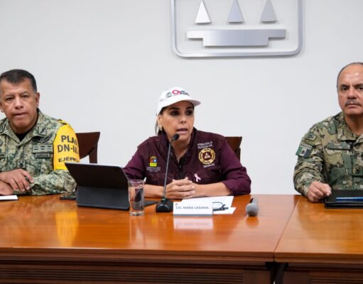 Coordina Mara Lezama atención inmediata a reportes sobre afectaciones por lluvias ocasionadas por “Nadine”