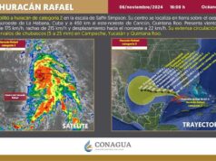 Anuncian alerta azul en municipios del norte de Quintana Roo por huracán «Rafael»