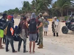 Aseguran a 12 balseros cubanos en playas de Tulum