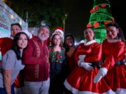 Preside Ana Paty Peralta el tradicional encendido del árbol en la Plaza de la Reforma de Cancún
