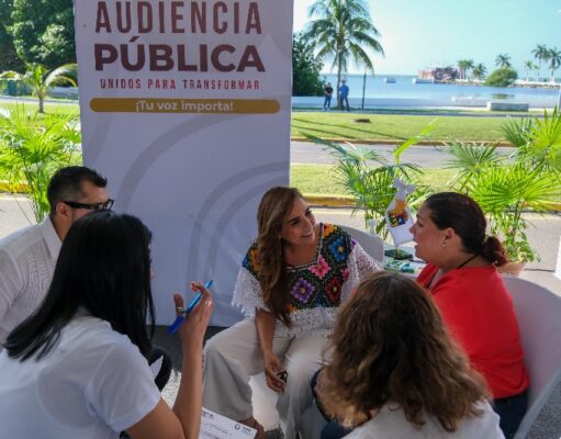 Con casi mil atenciones, se lleva a cabo la Audiencia Pública “Unidos para Transformar” en Chetumal con respuestas puntuales: Mara Lezama
