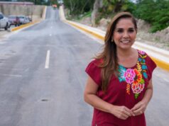 Inaugura Mara Lezama camino de acceso a unidad deportiva Luis Donaldo Colosio en Benito Juárez