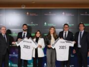 Mara Lezama firma de convenio entre Grupo Piñero y Fundación Real Madrid, para fortalecer tejido social con escuela de futbol en Tulum Country Club