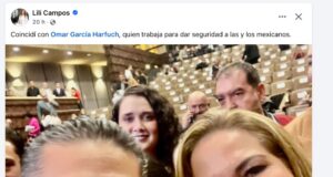 Jaguar Negro | Enciende Lili Campos las redes sociales con su nueva “selfie” morenista; esta vez, con Omar García Harfuch