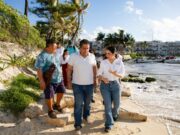 Impulsa Estefanía Mercado proyecto para frenar la erosión en Playa del Carmen