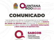 Cambia de nombre la Secretaría de la Contraloría; ahora es la Secretaría Anticorrupción y Buen Gobierno de Quintana Roo