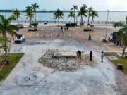 Retiran plataforma de concreto en Malecón Tajamar; autoridades aseguran que es por seguridad