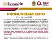 Desmiente gobierno de QRoo descuentos a maestros por protestas contra la reforma a la Ley del ISSSTE