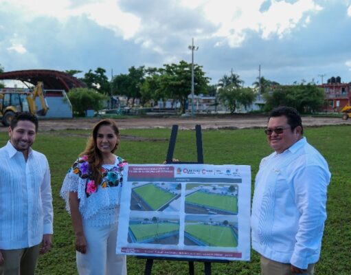 Tras años de abandono, Mara Lezama inicia rehabilitación de cancha de fútbol de San Gervasio