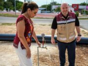 Entrega Mara Lezama sustitución de acueducto para mejorar suministro de agua potable a la capital, Chetumal