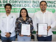 Formalizan Puerto Morelos y la UT de Cancún alianza en favor de la educación