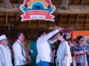 Chacón y Comité ejidal inauguran “Fiesta de la Santa Cruz y Feria del Cedral 2025”
