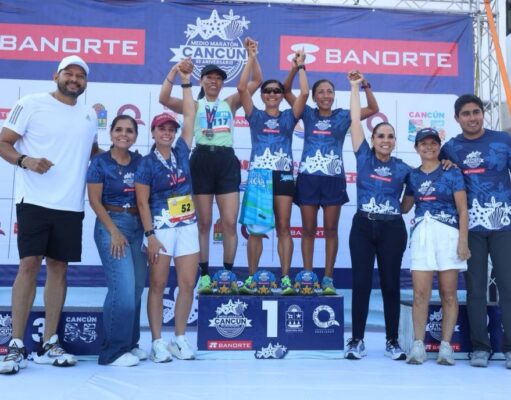 Celebran con éxito el Medio Maratón Cancún 2025
