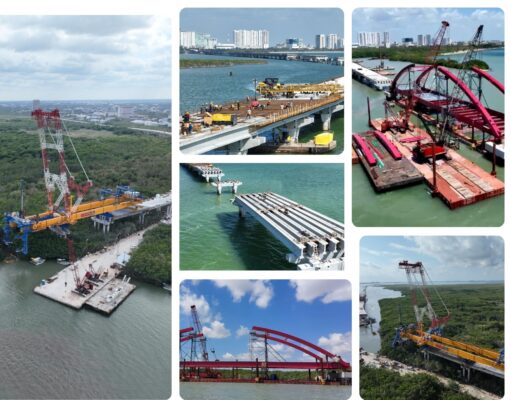 Cerca del 80% de avance lleva la construcción del Puente Nichupté