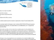 Envía Cousteau carta a Mara Lezama para impulsar gobierno y ciudadanos protección del entorno