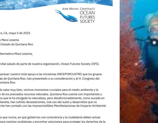 Envía Cousteau carta a Mara Lezama para impulsar gobierno y ciudadanos protección del entorno