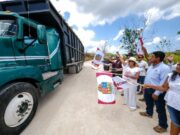 Entrega Mara Lezama camino sacacosechas de Cacao, totalmente rehabilitado, para beneficio de productores y habitantes