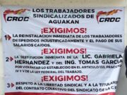 Protestan trabajadores de Aguakan por despidos injustificados