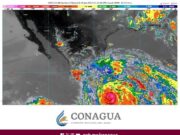 Prevén clima nuboso y lluvioso para la Península de Yucatán por huracán «Erick»