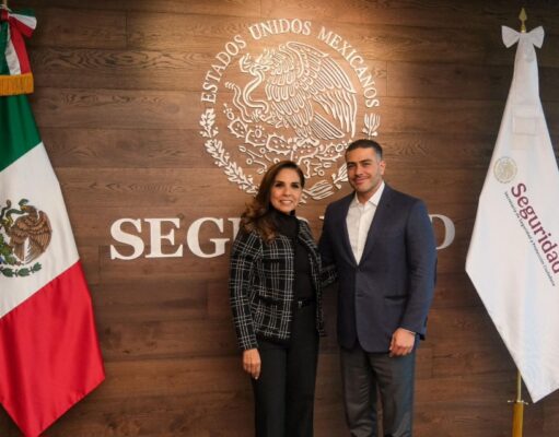 Mara Lezama revisa con Omar García Harfuch trabajo y avances de la Estrategia Nacional de Seguridad en Quintana Roo