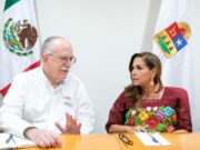 Revisa Mara Lezama con el titular de SADER, Julio Berdegué, acciones en favor del campo