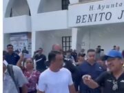Dialoga Pablo Gutiérrez con manifestantes, quienes serán atendidos mañana en Palacio Municipal
