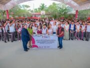Después de 48 años de fundada, la primera preparatoria pública de Cancún ya tiene domo: Mara Lezama