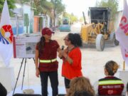 Cumple Ana Paty Peralta con inicio de obra de pavimentación en la SM. 103