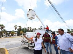Supervisa Ana Paty Peralta inicio de programa de cableado subterráneo en boulevard Colosio